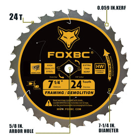 FOXBC blades in wood-cutting action with clean results.