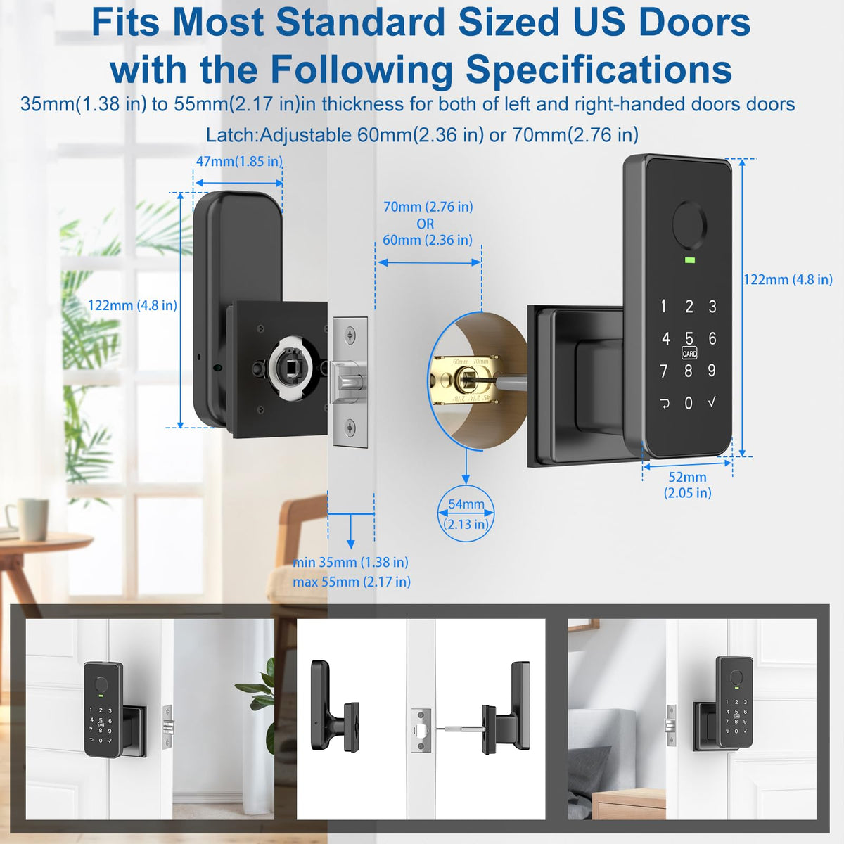 Foxgard anti-peep keypad protects code visibility during entry.