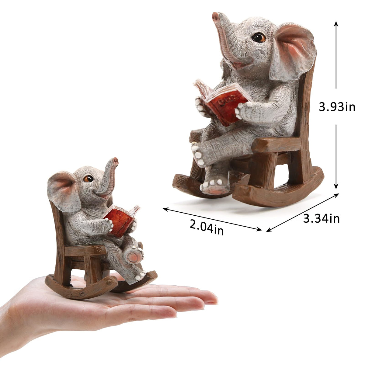 FOXMIS elephant reading solar light brings warm ambience to patios