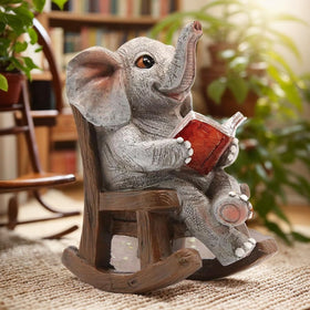 FOXMIS garden statue elephant outdoor lights add whimsical illumination to your yard