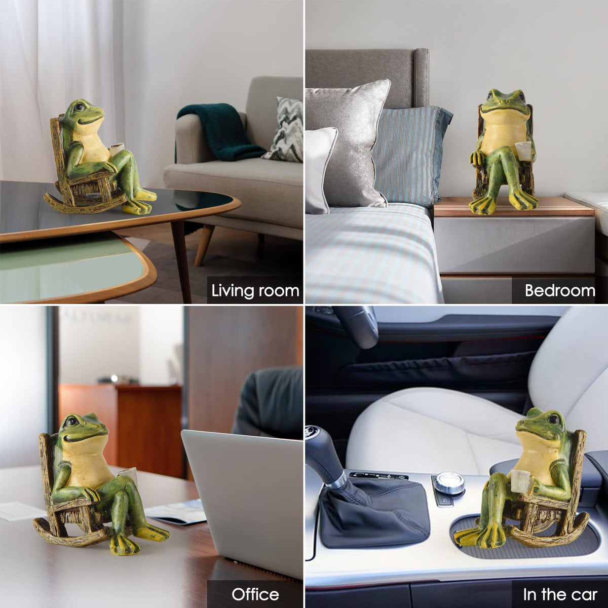 FOXMIS gift-ready frog statue ideal for birthdays and housewarmings