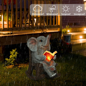 FOXMIS compact mini elephant statue fits small spaces and shelves