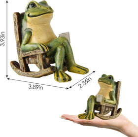 FOXMIS solar-powered frog light illuminating a path at dusk