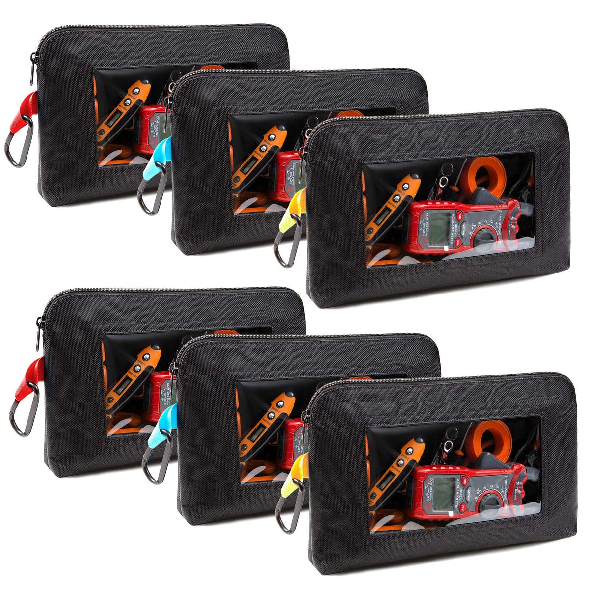 FoxRino Clear Tool Pouch with clear window for quick identification on the job
