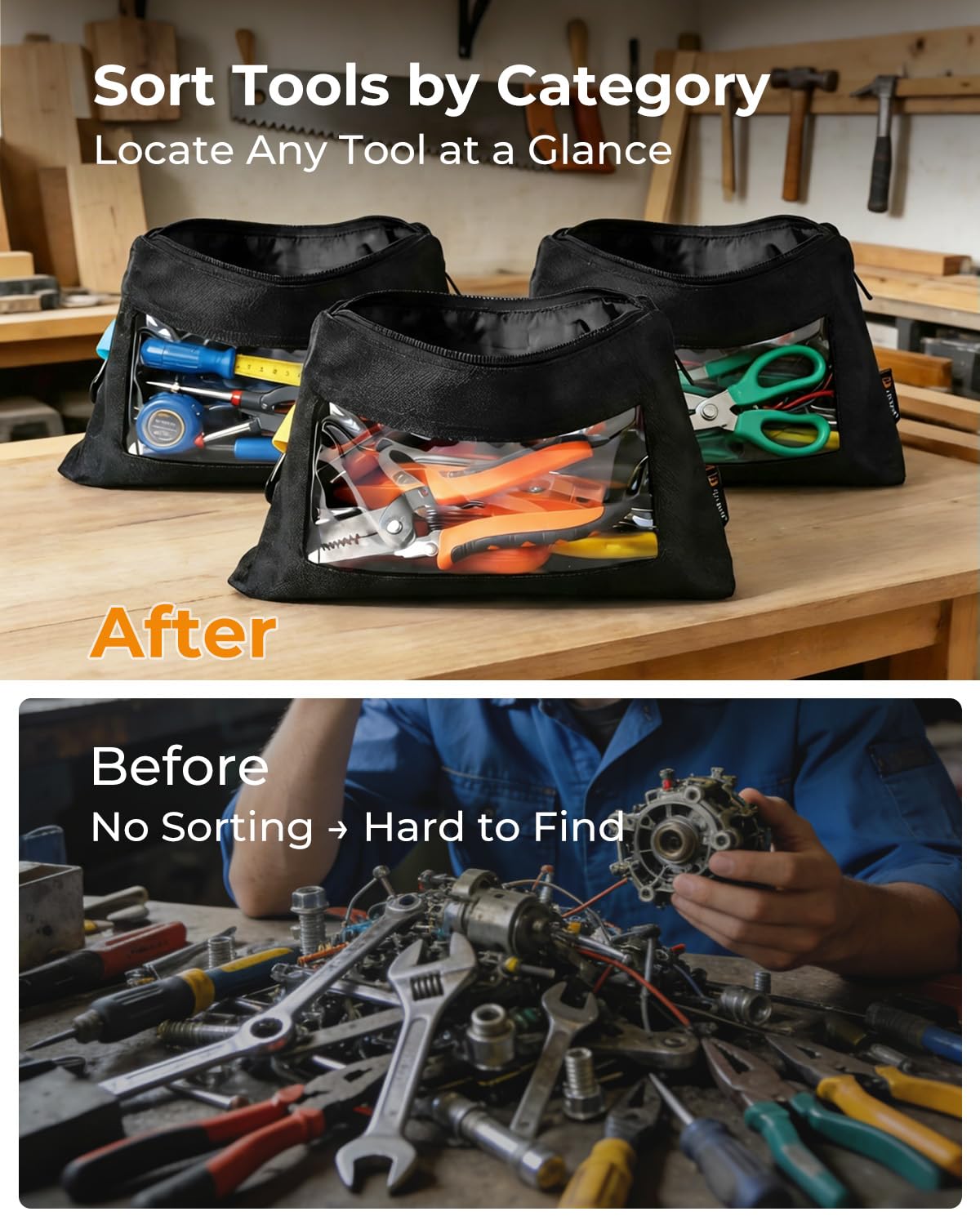 FoxRino Clear Tool Pouch highlight of 2-year warranty and reliability