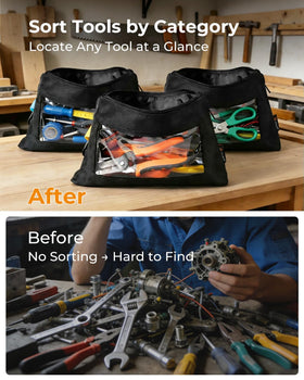 FoxRino Clear Tool Pouch highlight of 2-year warranty and reliability