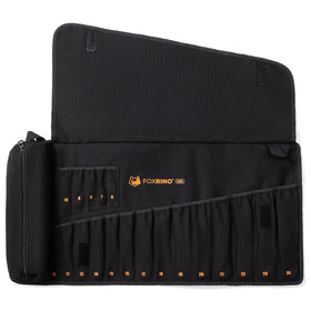 Foxrino Wrench Roll shows 19-pocket layout for organized metric wrenches.