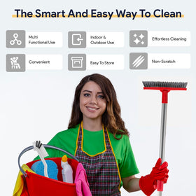 Fox Trot grout brush reaches around faucets and corners.