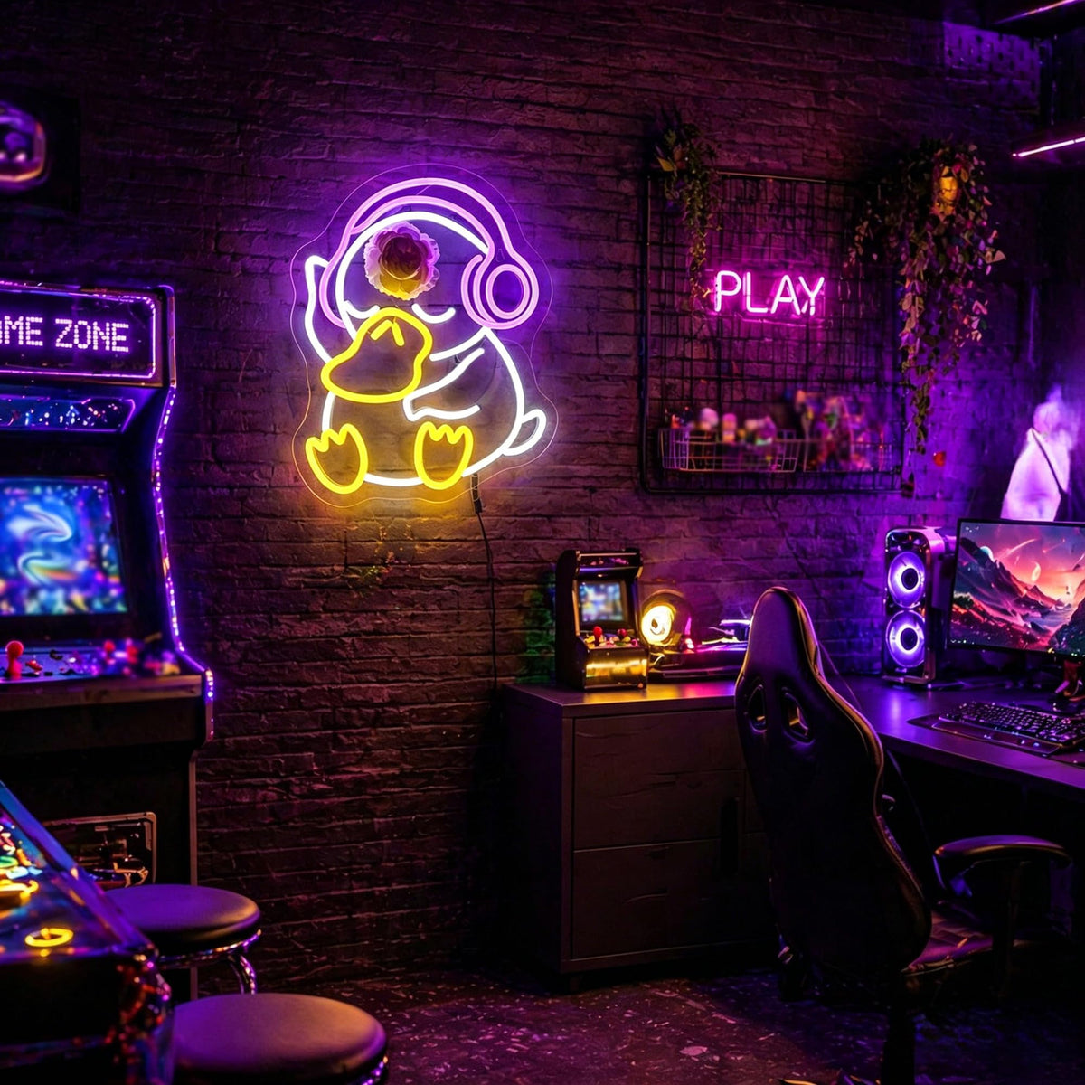 FPLL Duck LED neon sign USB-powered for easy plug-and-play use