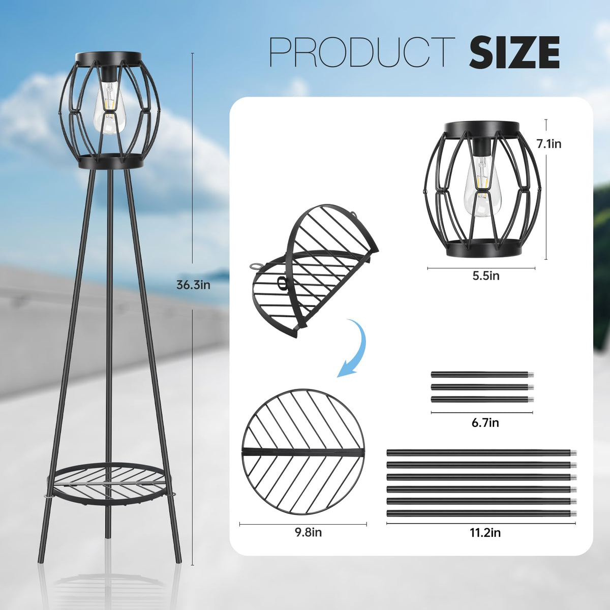 FQIIL IP65 weather-resistant outdoor lights endure rain and wind.