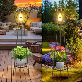 FQIIL garden illumination at dusk enhances curb appeal.
