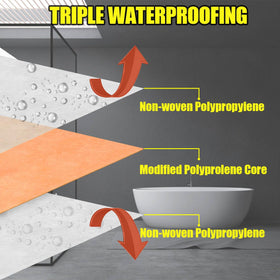 FQXESMHG vapor-proof membrane reduces moisture around tile and wood