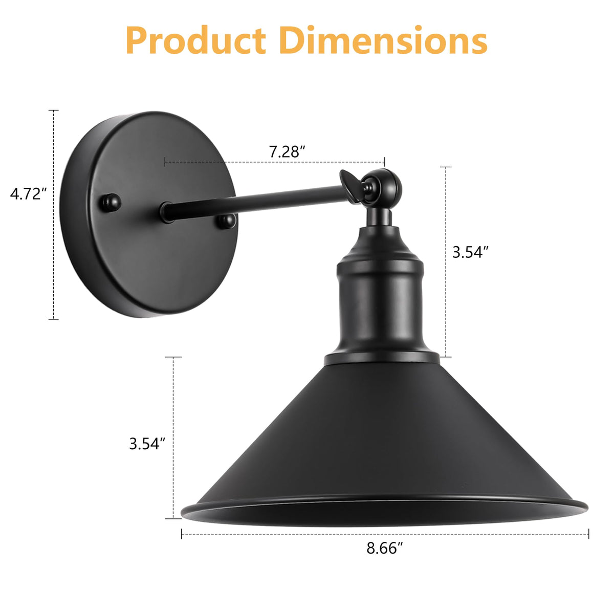 Franing vintage black wireless sconce on wall in bedroom showing warm ambience