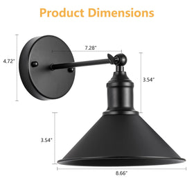 Franing vintage black wireless sconce on wall in bedroom showing warm ambience