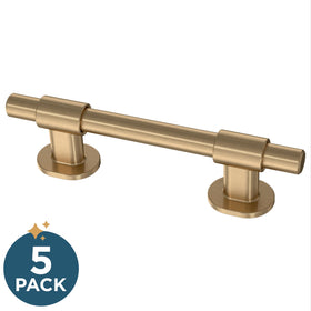 Franklin Brass Adjusta-Pull champagne bronze cabinet handle close-up with smooth finish.