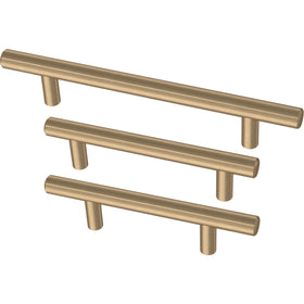 Franklin Brass champagne bronze bar pull set enhances kitchen cabinetry