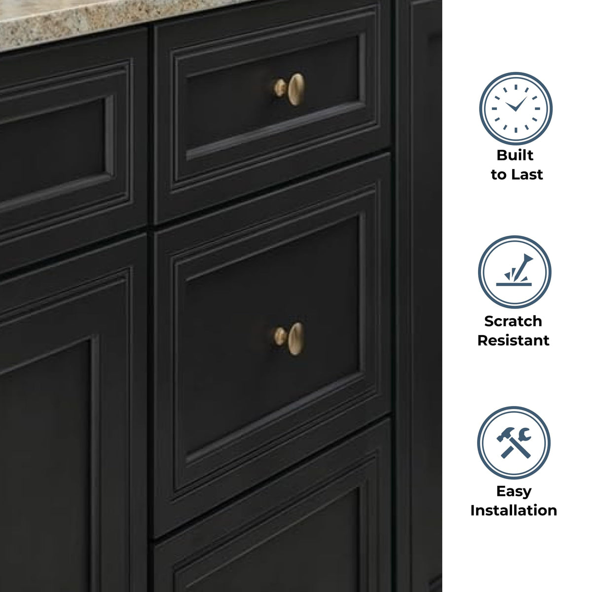 Franklin Brass Fulton champagne bronze knob close-up highlights classic round design for furniture