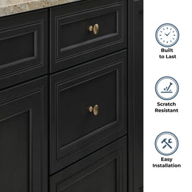Franklin Brass Fulton champagne bronze knob close-up highlights classic round design for furniture