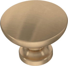 Franklin Brass Fulton champagne bronze round knob close-up showing durable cabinet finish
