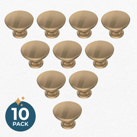 Franklin Brass Fulton knob on kitchen cabinet with scratch-resistant finish for busy spaces