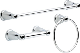 Franklin Brass Kinla 24-inch towel bar in polished chrome for organized bathroom storage