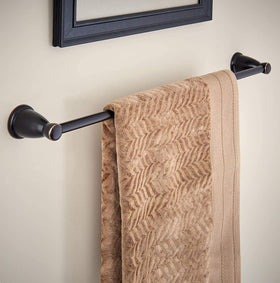 Kinla complete bathroom set on a modern vanity scene
