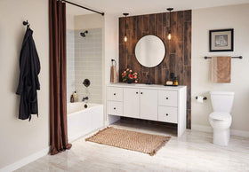 Franklin Brass Kinla toilet paper holder adds stylish, durable tissue storage