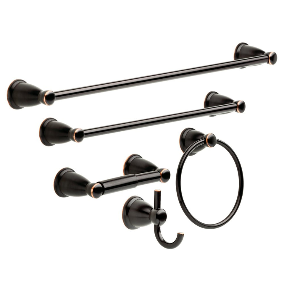 Franklin Brass Kinla towel ring in oil rubbed bronze for organized bathrooms