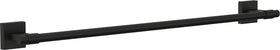 Franklin Brass Maxted towel bar in matte black finish enhances bath decor