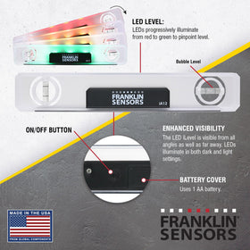 USA-made Franklin Sensors level for reliable performance.