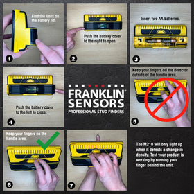 Detects wood and metal studs to guide screw placement.