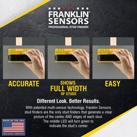 Franklin Sensors ProSensor M90 nine-sensor array detects studs across wider areas.