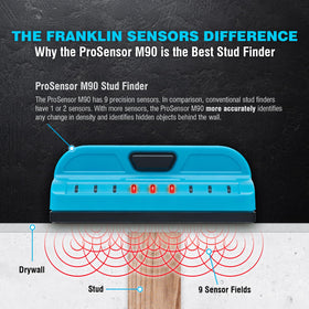 Franklin Sensors ProSensor Sapphire 9000 detects wood and metal studs for versatility.