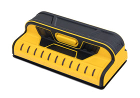 Franklin Sensors ProSensor T11 detector in use shows precise center and edges for accurate hanging.