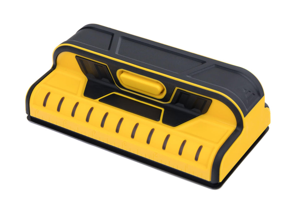 Franklin Sensors ProSensor T11 detector in use shows precise center and edges for accurate hanging.