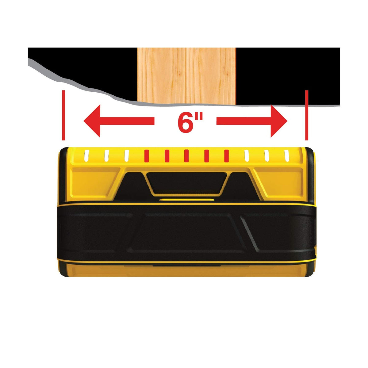 Pencil caddy feature keeps pencils handy during quick wall projects.