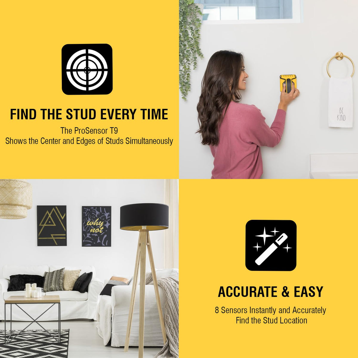 One-button scan with no calibration on ProSensor T9.