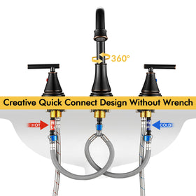 Fransiton 360-degree rotation increases basin cleaning area.