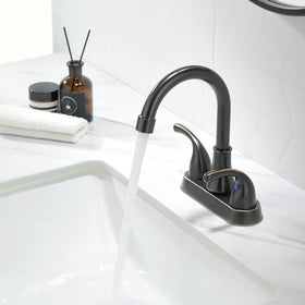 Fransiton oil rubbed bronze finish resists fingerprints and corrosion.