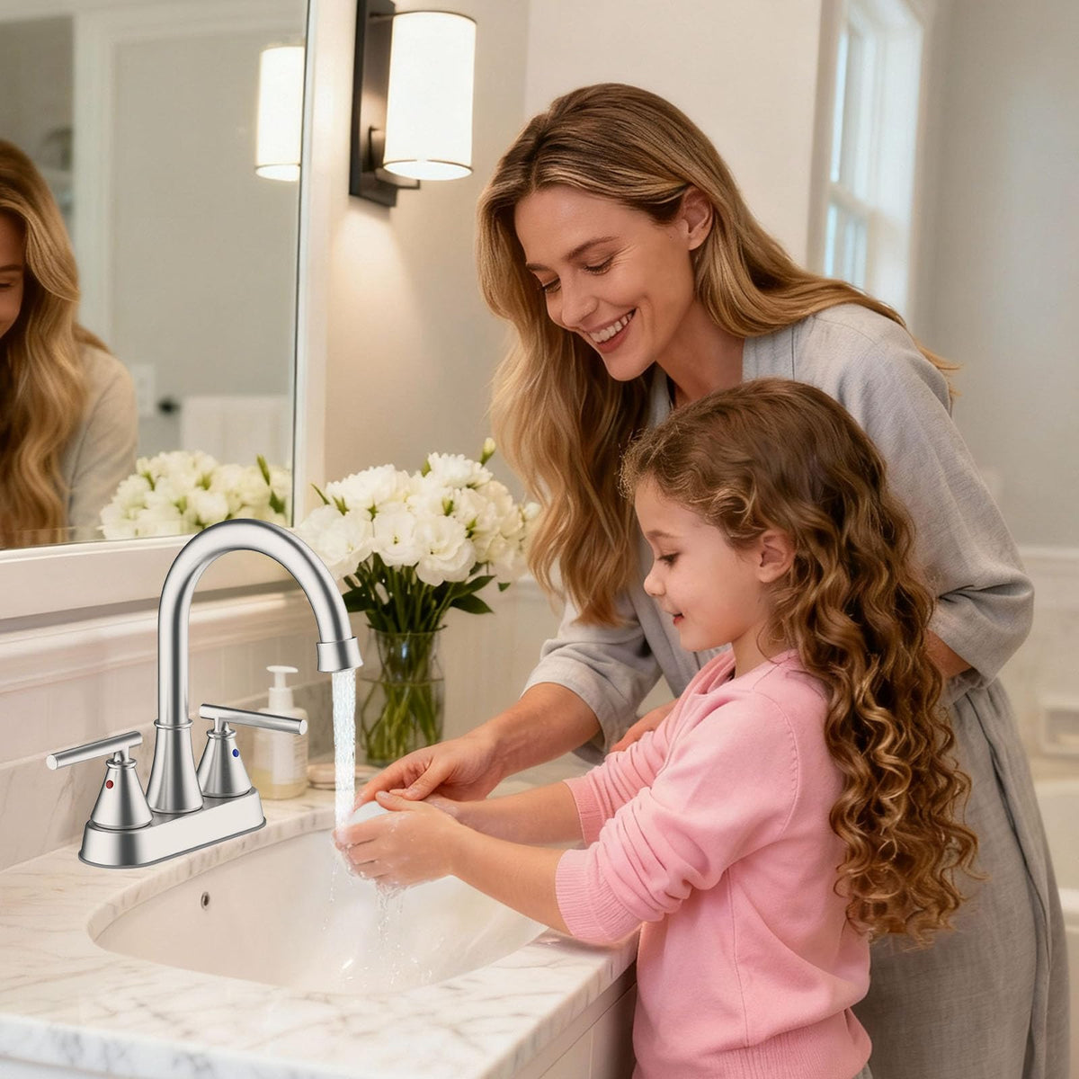 Fransiton pop-up drain included for easy waste management.