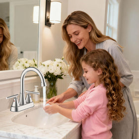 Fransiton pop-up drain included for easy waste management.