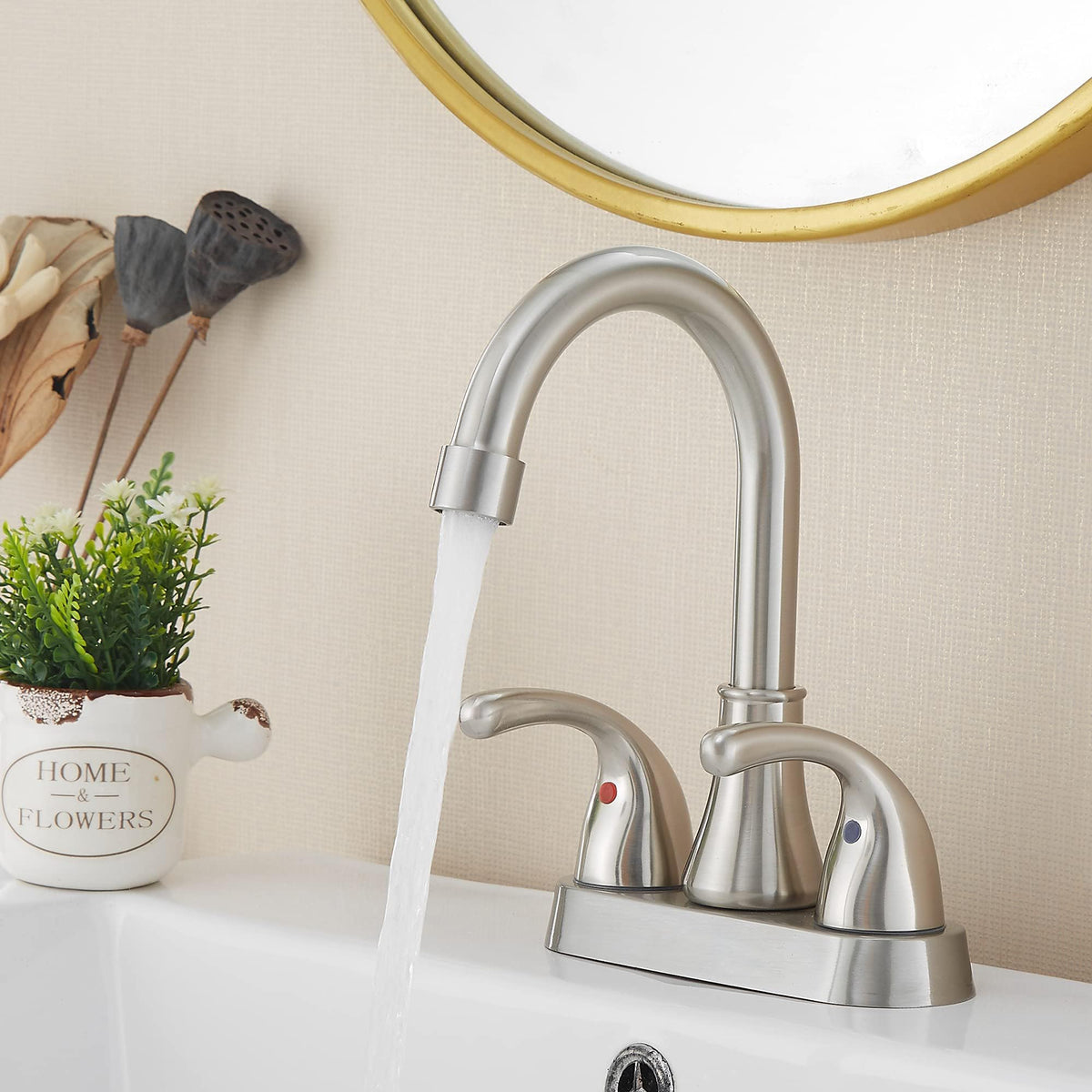 Fransiton aerator reduces splash and saves water while providing steady, clear streams.