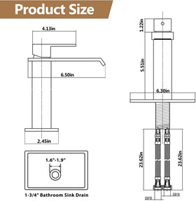 Fransiton brushed nickel waterfall faucet packaging with two faucets