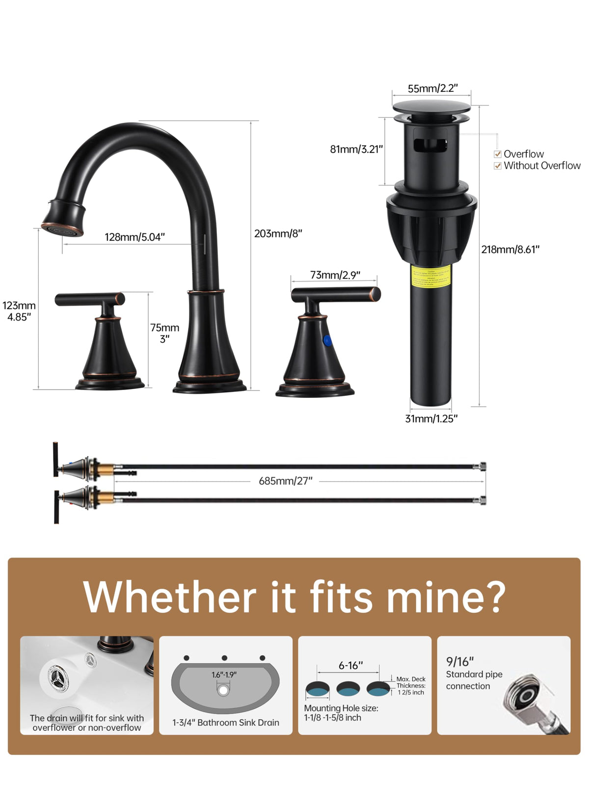Fransiton dual-handle control close-up emphasizing easy temperature adjustments.