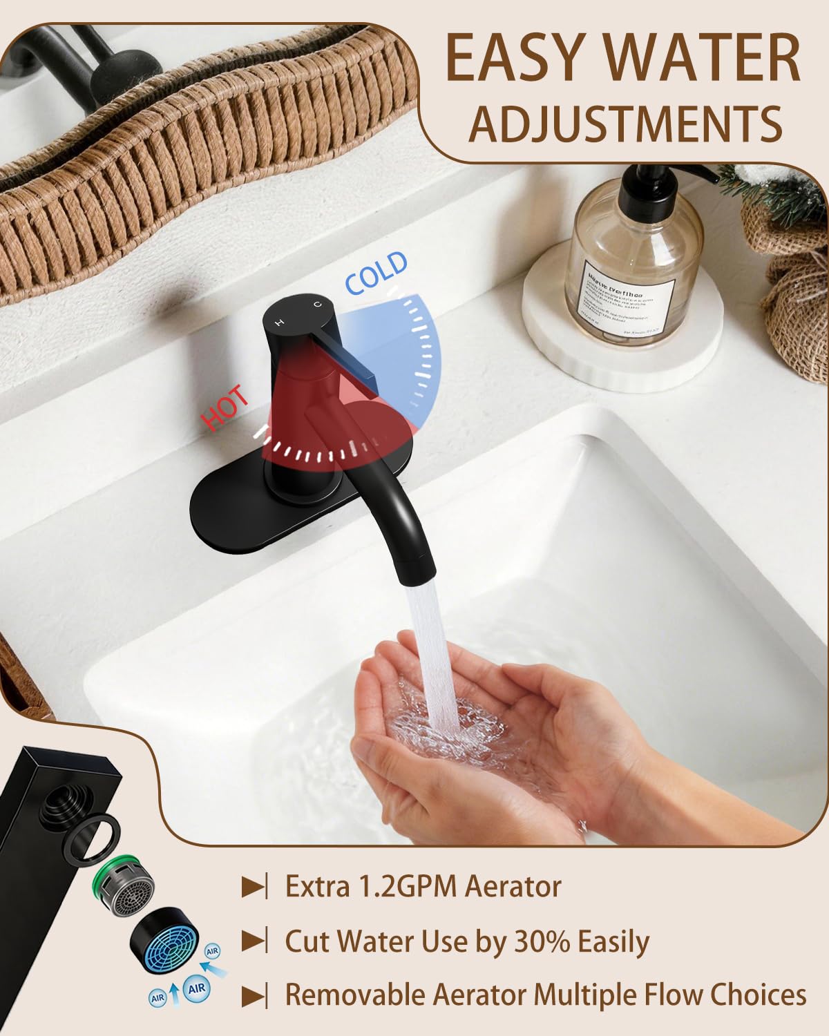 Fransiton 500,000-cycle ceramic cartridge for long-lasting drip-free operation
