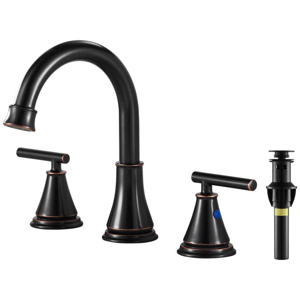 Fransiton oil rubbed bronze faucet front view showing durable finish.