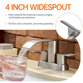 Fransiton pop-up drain included for convenient sink maintenance.