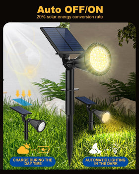 Fratink solar spot lights provide four lighting modes for versatile outdoor scenes.
