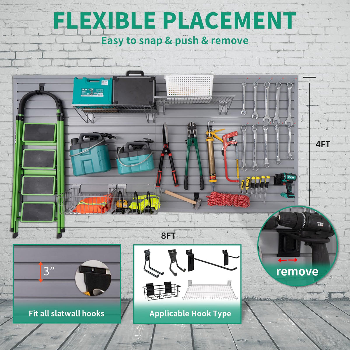FRAYSCENT garage tool organizer wall mount for easy access