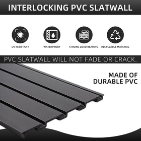 FRAYSCENT slat wall durability PVC resists moisture and wear, suitable for garages.